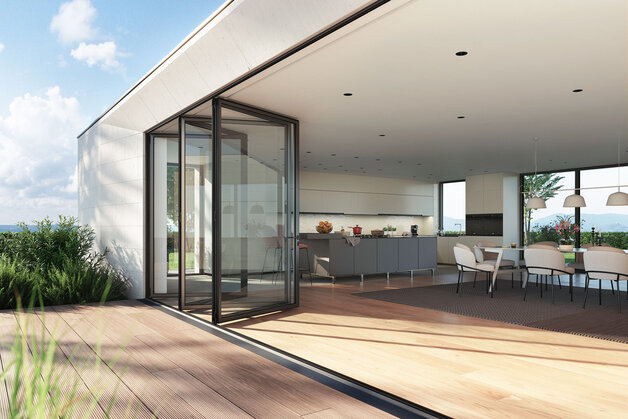 Faltanlage, Faltschiebetür