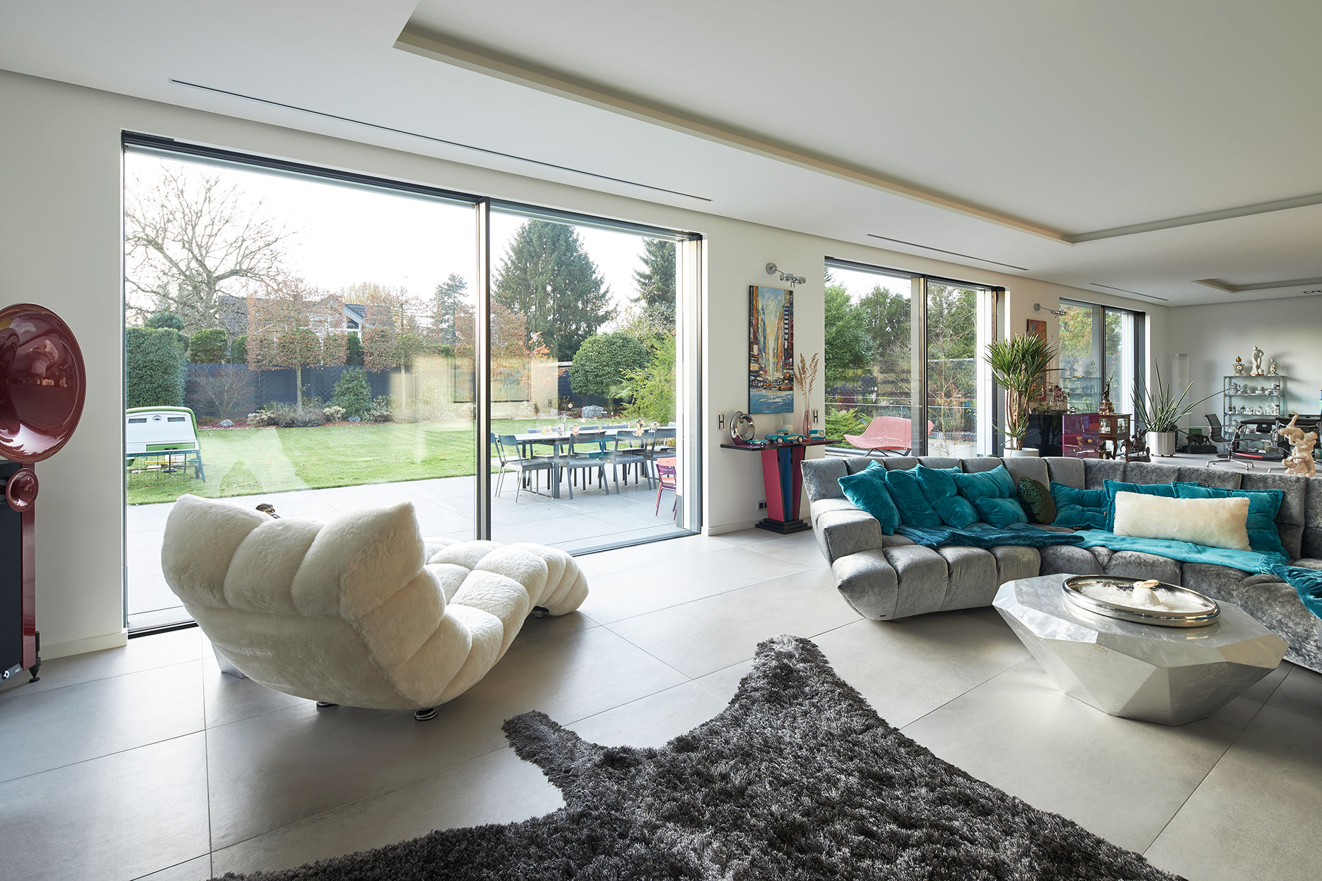 Großflächige Schiebeanlage