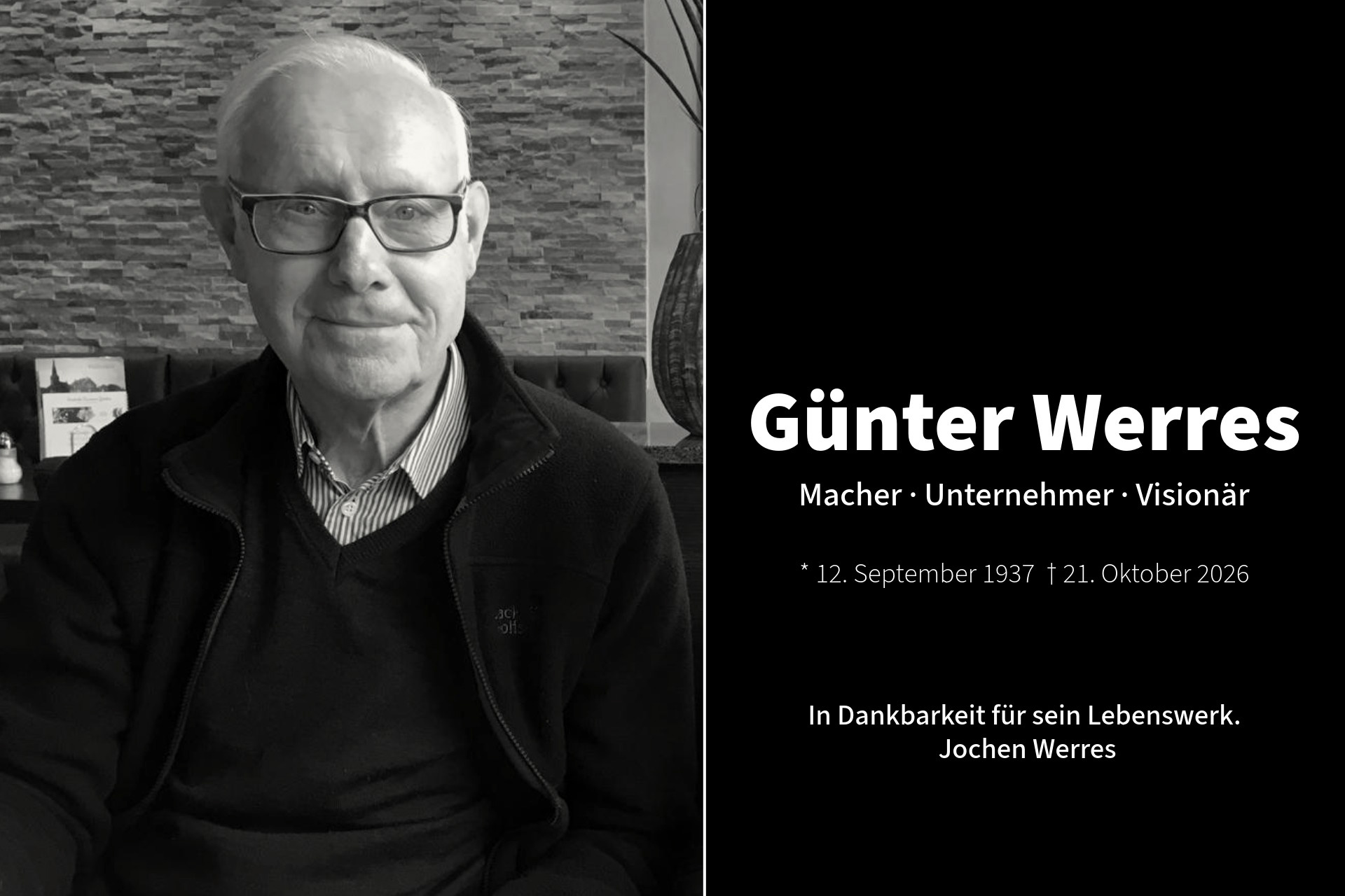 Günter Werres – Macher • Unternehmer • Visionär